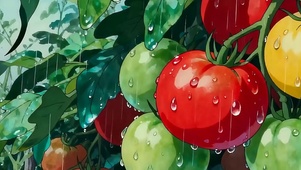 雨天番茄树带鱼屏