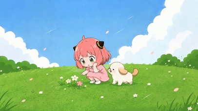 春日草地可爱阿尼亚