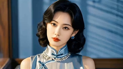 民国风旗袍美女