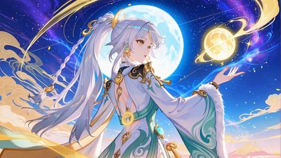 月下白马仙人-兹白