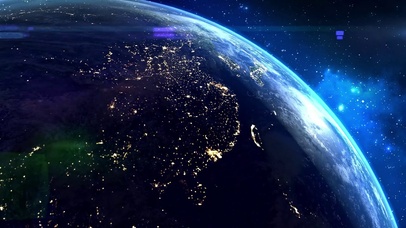 炫酷太空地球自转