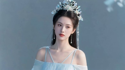 浅蓝风古风美女