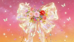 鲜花蝴蝶结