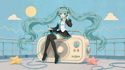 蓝发初音未来