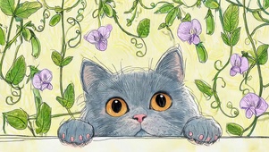 可爱小灰猫