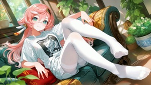 慵懒居家美少女