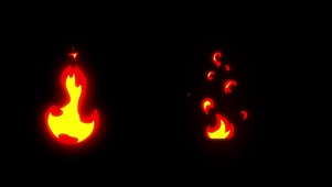 创意卡通火焰燃烧