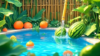 清凉泳池西瓜