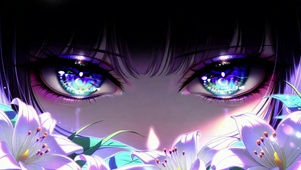 梦幻星空炫彩瞳眨眼动态