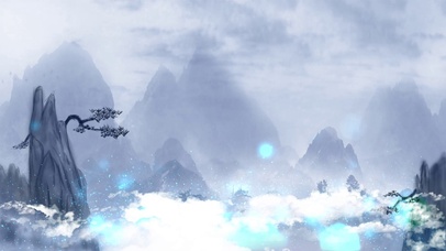 月亮中国风古风水墨风