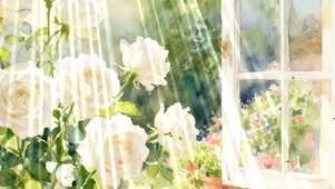 窗外花草树木-双屏