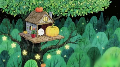 小精灵森林里的南瓜树屋