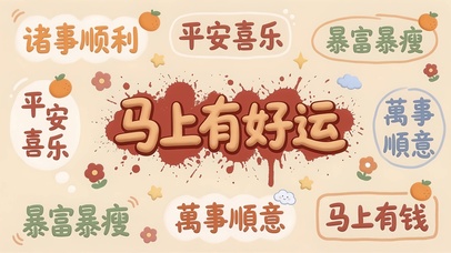 马上有好运 好运招财壁纸