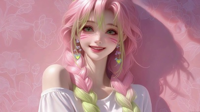 粉发甜妹