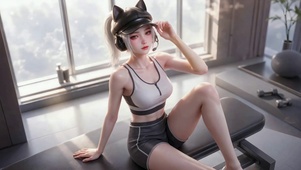 健身房美女露娜