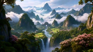 云涧仙山藏古阙