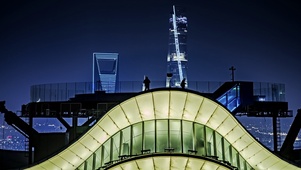 上海航拍城市夜景