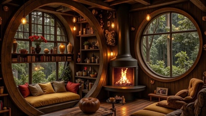 【雨景】森林里的精灵木屋