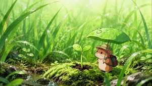 雨中小仓鼠探险