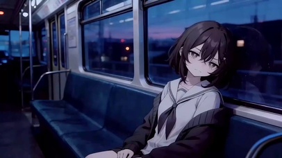 列车上的JK少女