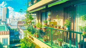 夏日阳台