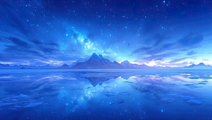 盐沼银河夜景