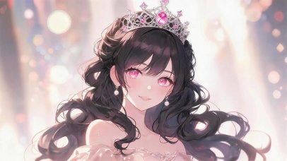 浪漫粉色皇冠美女