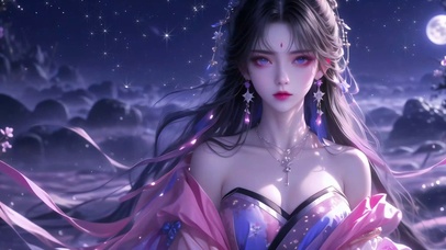 古风治愈性感长发嫦娥仙子