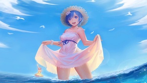 夏日海边的雷姆