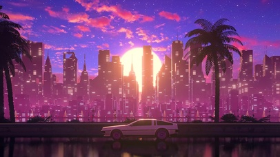 4K城市中奔跑的汽车