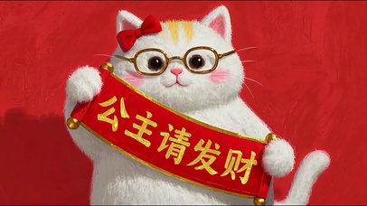 可爱猫咪公主请发财