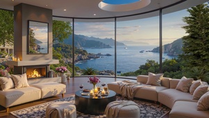 窗外悬崖海景居