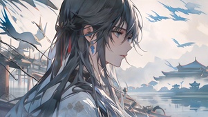 水墨国风少年