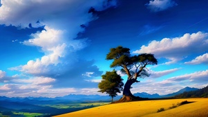 清新护眼郊外美景