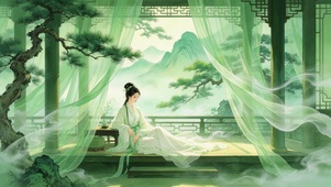 清新古风美女