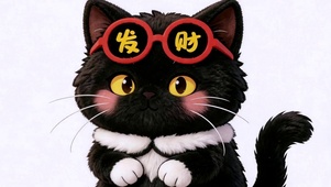 古灵精怪发财小猫