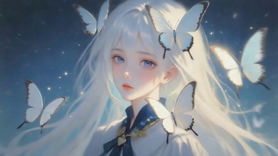 二次元白发少女