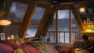 舒适的雨天小屋