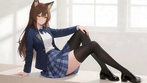 可爱JK裙女孩