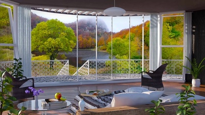 山间湖畔别墅小屋