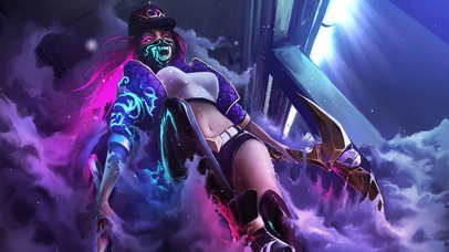 炫酷二次元美女插画