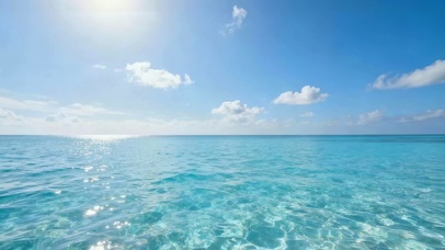 蓝色治愈玻璃海