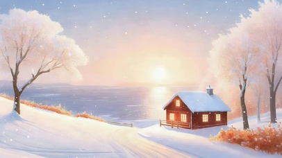 治愈雪景小屋
