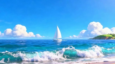 海景小船