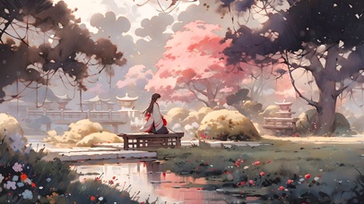 4K 少女背影