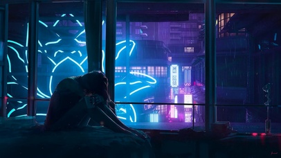 房间伤心的女孩