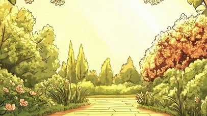 护眼花草树木带鱼屏