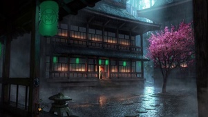 4K古寺雨