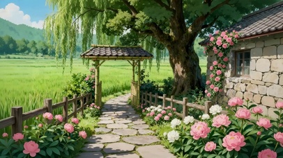 乡村路边的鲜花