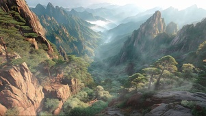 清新绿色山谷